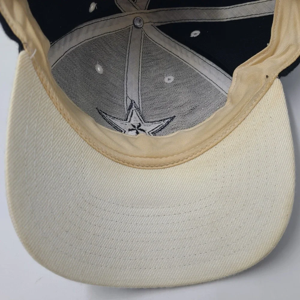 Vintage Dallas Cowboys Hat Adjustable Twins Enterprise Black NFL Wool Blend Men‎